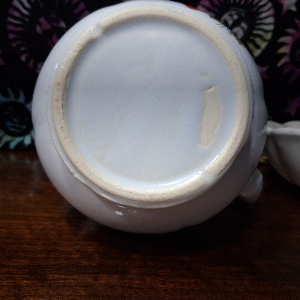 Vintage McCoy Strawberry Country Pitcher And Basin Set Wash Bowl 7528 USA - Picture 12 of 14